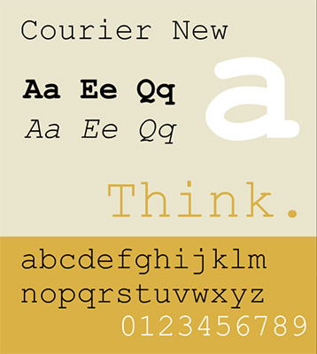 font chữ Courier New