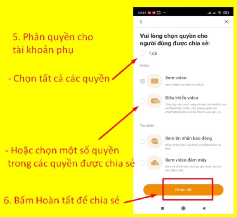 cấp quyền truy cập