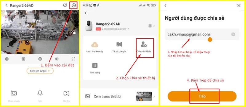 thiết lập tài khoản